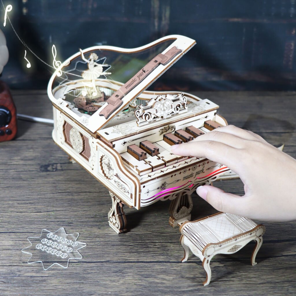 Playable Piano Music Box wooden kit