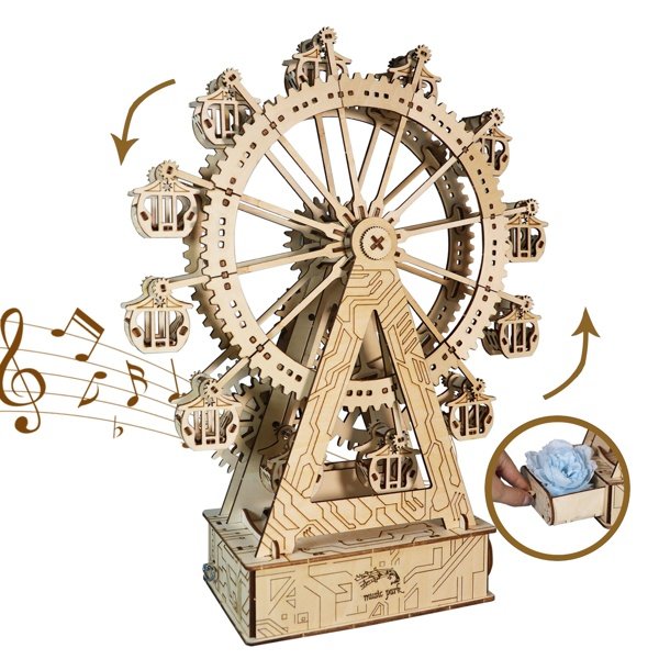Ferris Wheel Music Box wooden kit
