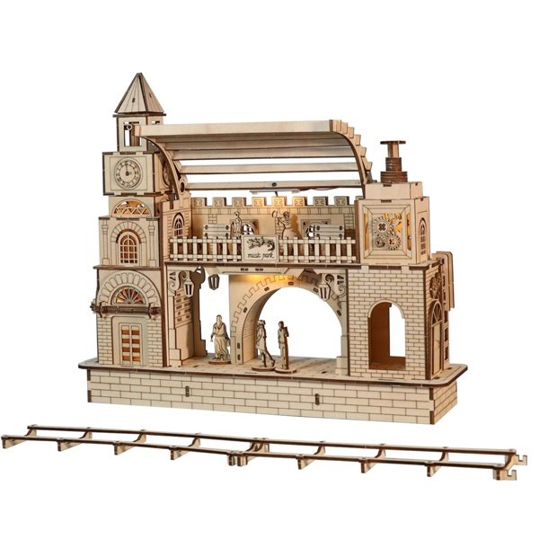 Railway Station Model Kit wooden kit